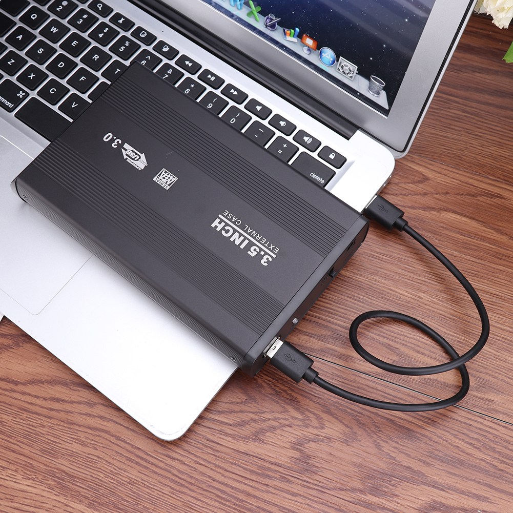thumbnail image 3 of Estuche para disco duro de 35 pulgadas SATA HDD SSD Caja de caja Disco externo (USB3.0), 3 of 6