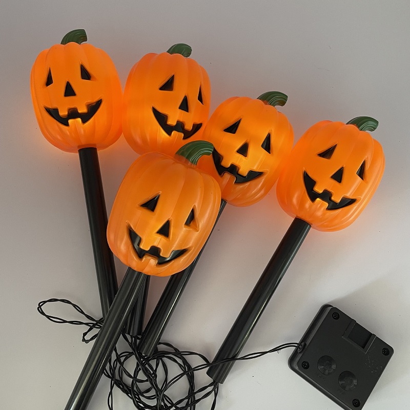 thumbnail image 2 of Guirnalda de luces decorativas para exteriores luces LED solares con enchufe fantasma de calavera y calabaza para Halloween Festival fantasma patio jardín, 2 of 2