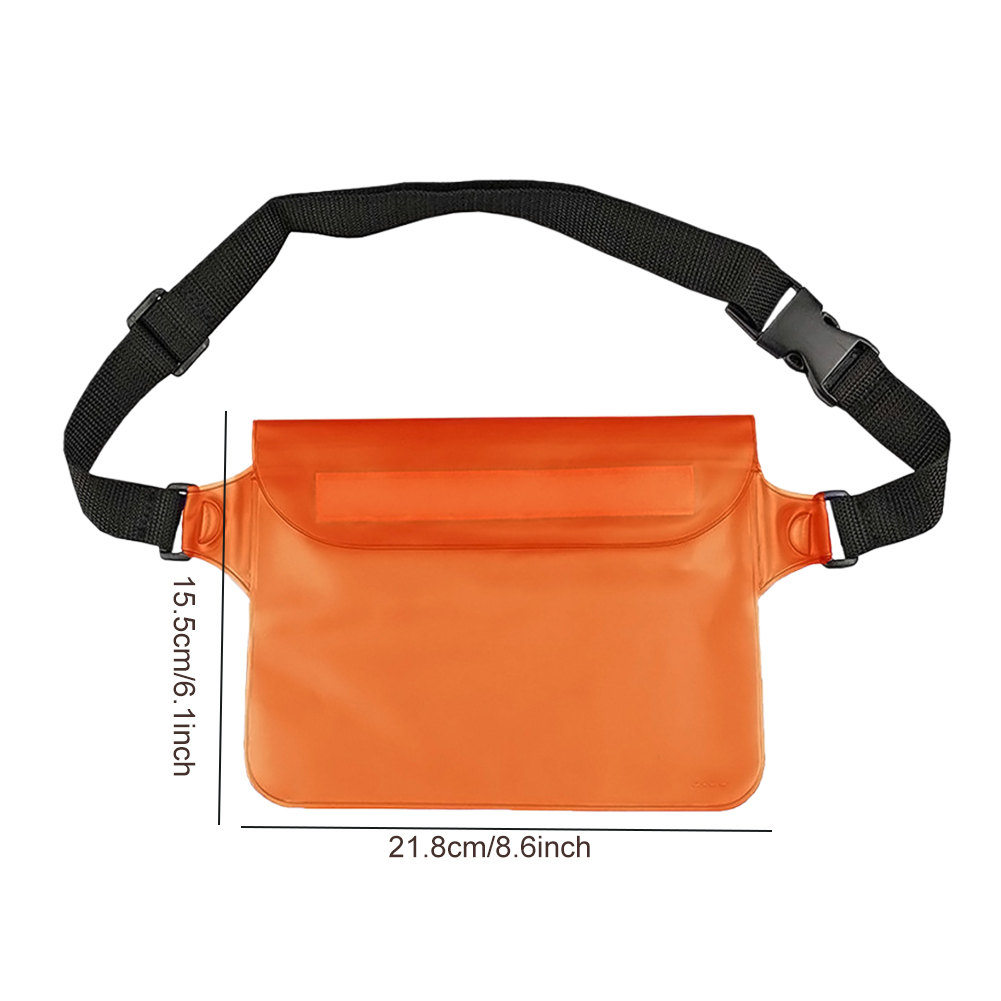 thumbnail image 2 of Riñonera Bolsa impermeable con correa ajustable PVC Dry Fanny Pack Naranja, 2 of 4