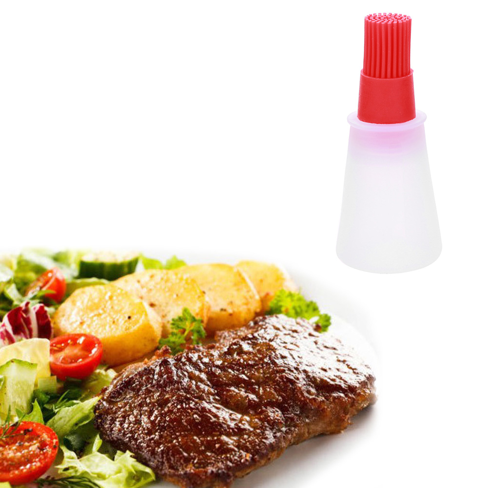 thumbnail image 3 of Cepillo para botella de aceite resistente al calor parrilla de silicona herramienta para hilvanar barbacoa rojo 1 ud., 3 of 5