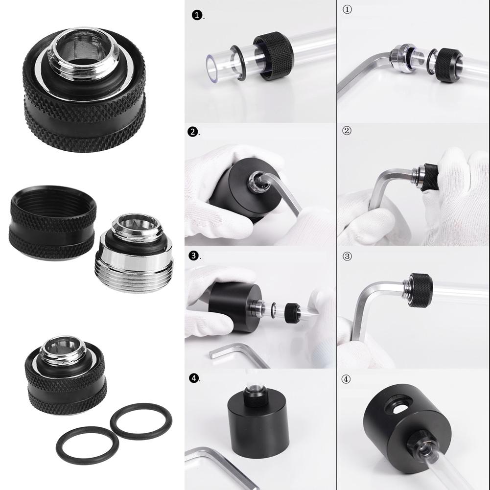 thumbnail image 2 of Tube Hard G1/4 Thread Rigid 14mm Extender para refrigeración por agua Black PC, 2 of 9