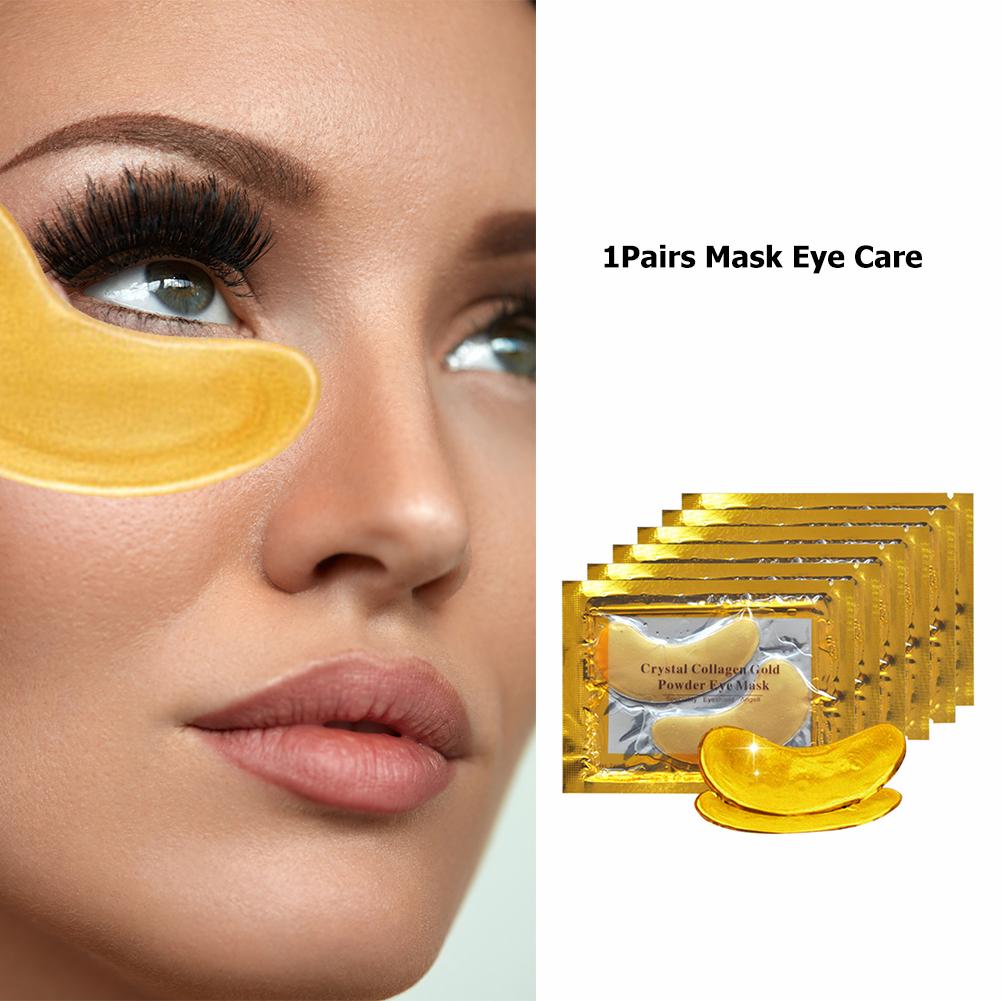 thumbnail image 3 of 1 par de máscara de polvo de colágeno de cristal para ojos almohadilla antiarrugas cuidado dorado, 3 of 5