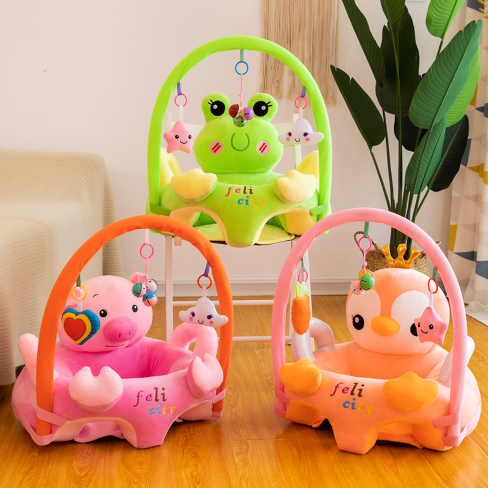 thumbnail image 4 of Funda de asiento de apoyo para sofá de bebé para aprender a sentarse cojín de silla de felpa sin relleno, 4 of 7
