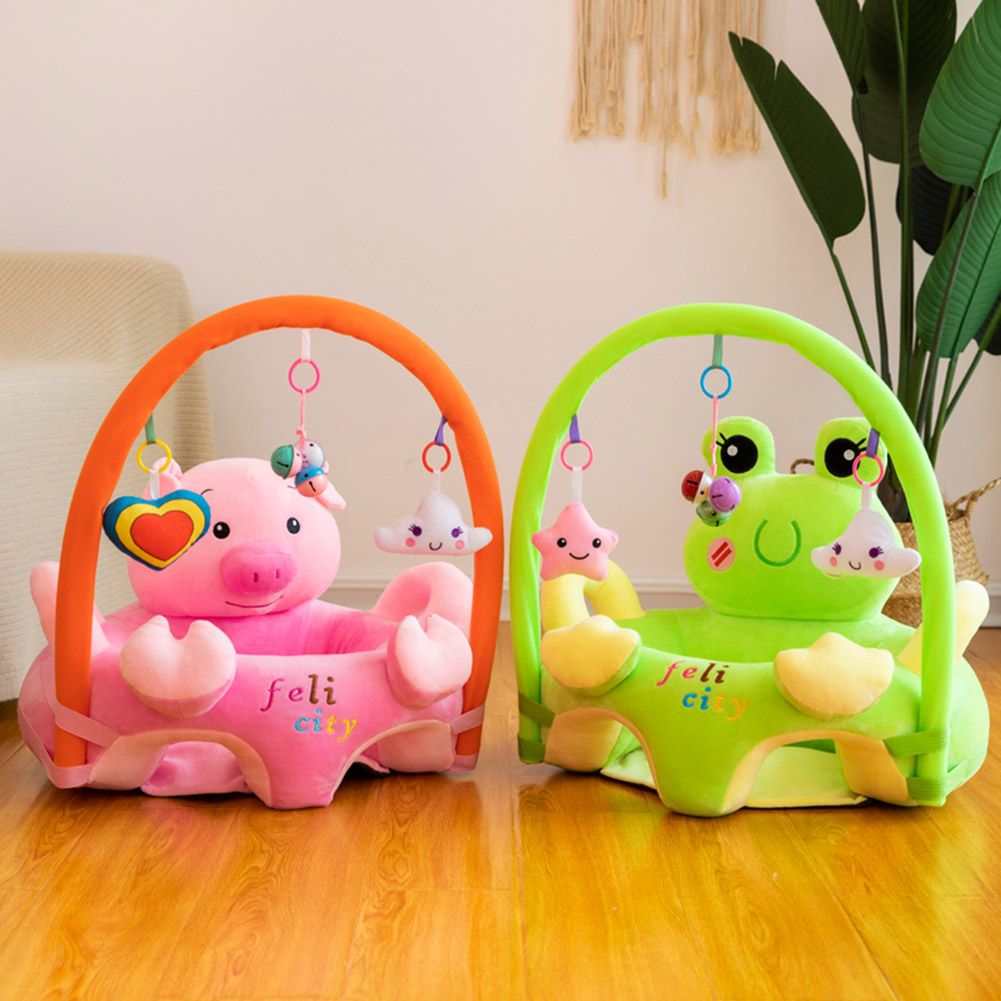 thumbnail image 2 of Funda de asiento de apoyo para sofá de bebé para aprender a sentarse cojín de silla de felpa sin relleno, 2 of 7