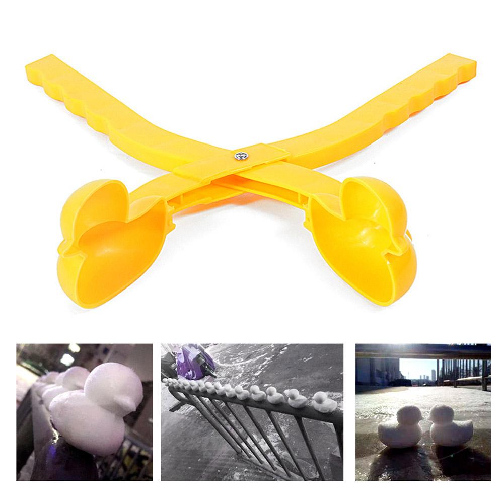 thumbnail image 2 of Clip para hacer bolas de nieve herramienta de molde de nieve para exteriores de invierno para niños de dibujos animados amarillo, 2 of 9