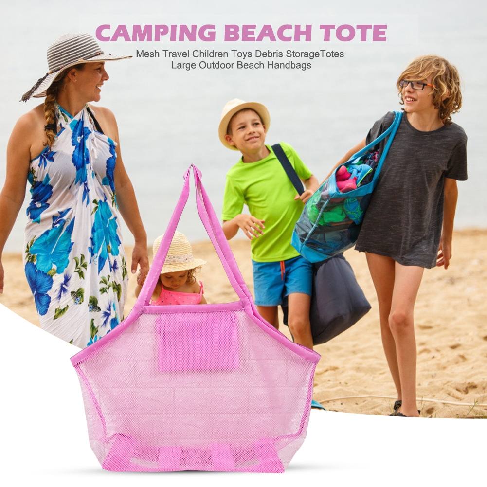 thumbnail image 4 of Bolsa de playa para nadar al aire libre Seashell Bolsa de almacenamiento de artículos diversos para adultos Bolsa de malla Shell Tote, 4 of 7