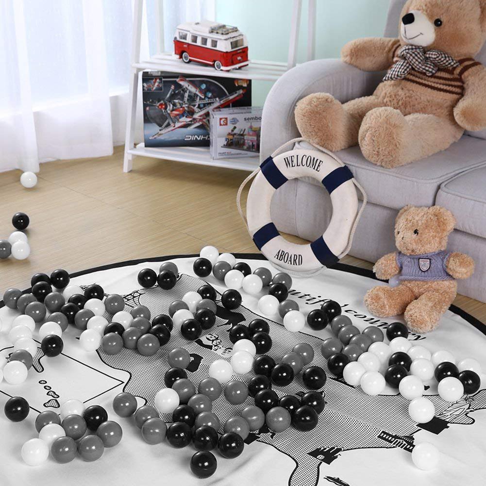 thumbnail image 2 of 100 Uds. Bolas de océano de macarrón de PVC bolas de mar para bebés y niños (tricolor 55 cm), 2 of 9