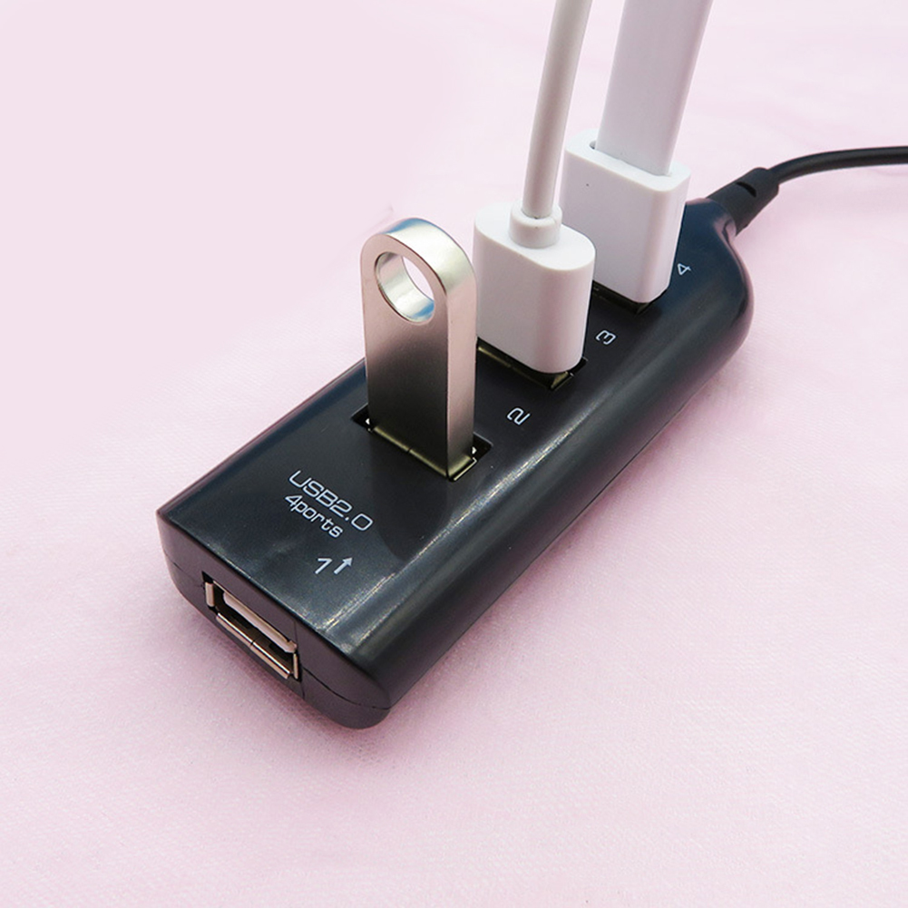 thumbnail image 4 of 4 puertos USB 2.0 HUB Splitter USB con cable de 1.6 pies para computadora portátil computadora PC, 4 of 7