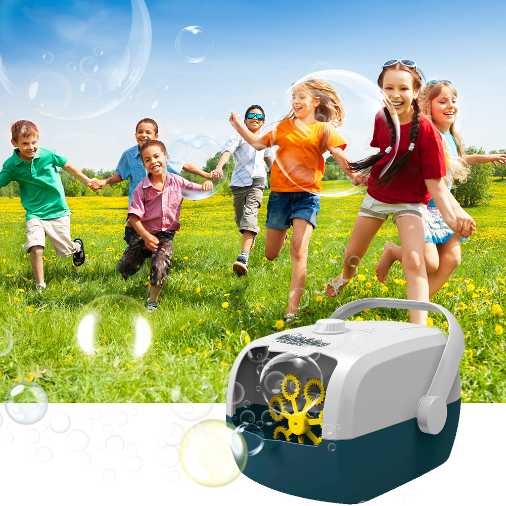 thumbnail image 3 of Máquina automática de burbujas fabricante de soplador juguetes eléctricos portátiles de verano para niños al aire libre, 3 of 9