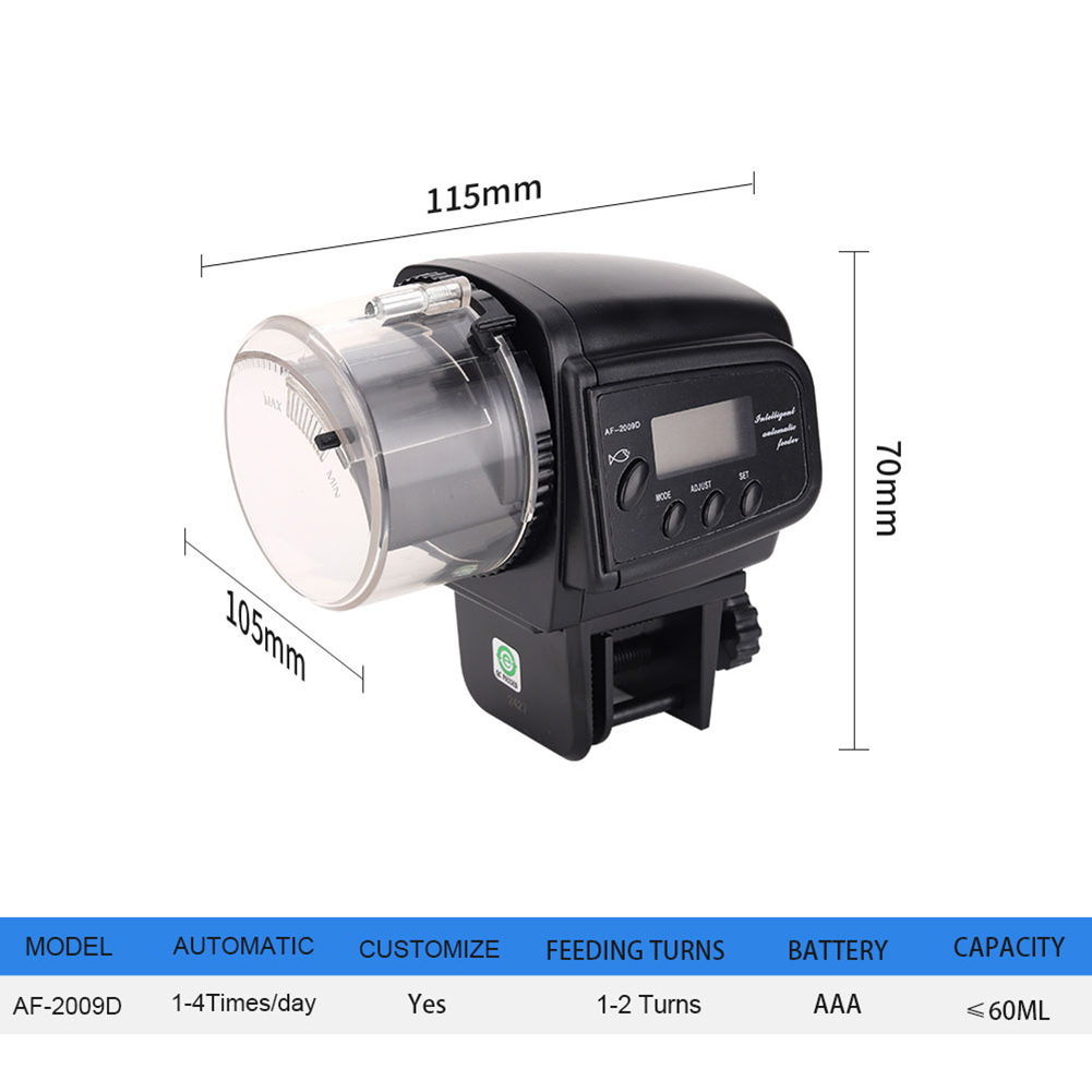 thumbnail image 2 of Dispensador de alimentación automática para peceras, LCD inteligente, indica máquina alimentadora, 2 of 8