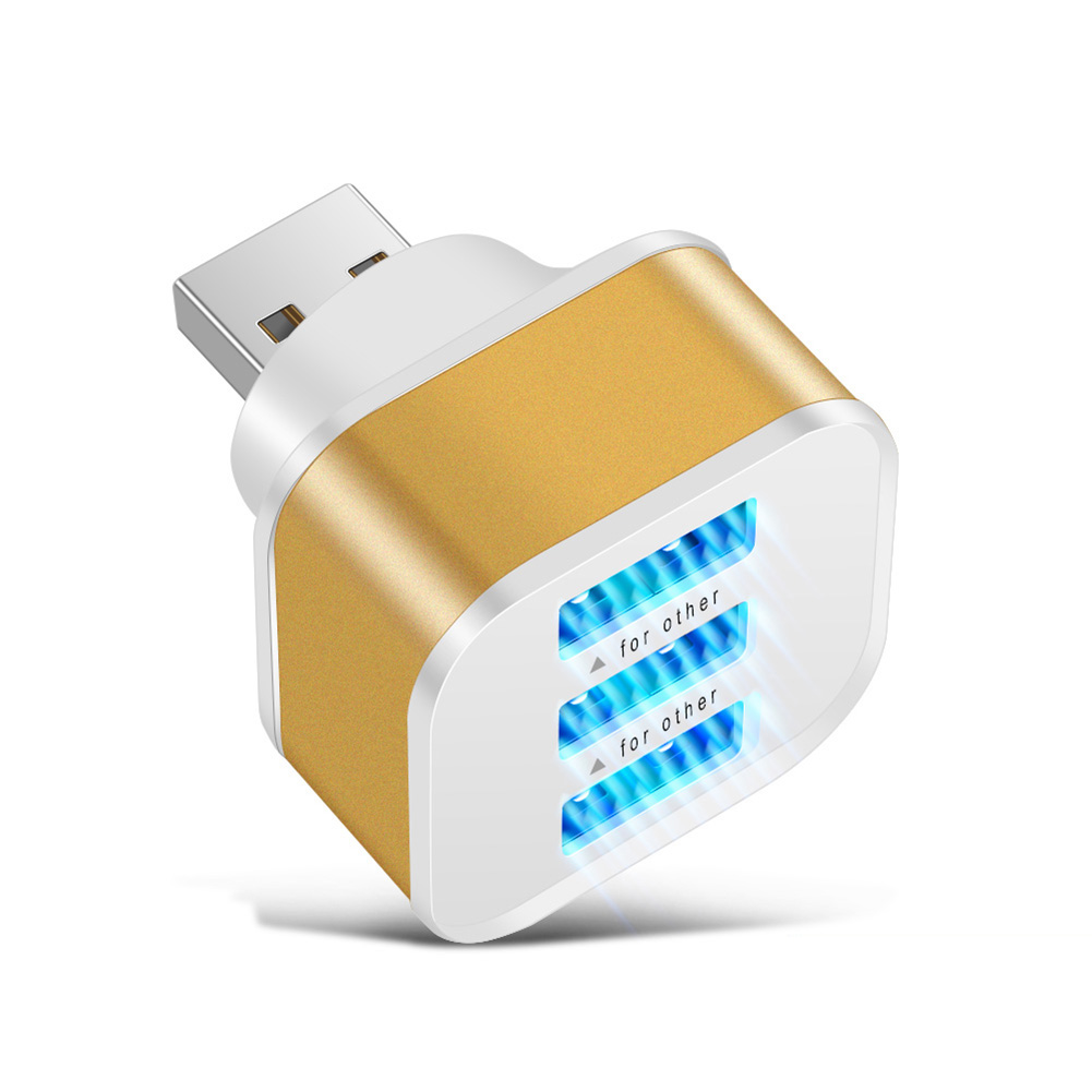 3 puertos USB Splitter teléfono móvil tableta teclado ratones cargadores adaptador de pared