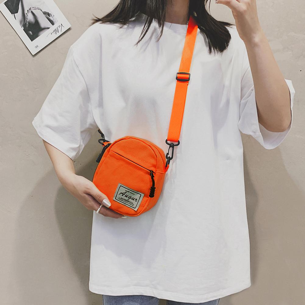 thumbnail image 3 of Bolso de mujer moda lona Patchwork bandolera Casual Mini bolsos naranja, 3 of 5
