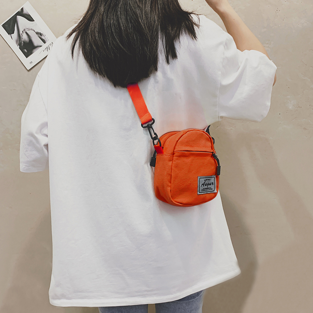 thumbnail image 4 of Bolso de mujer moda lona Patchwork bandolera Casual Mini bolsos naranja, 4 of 5