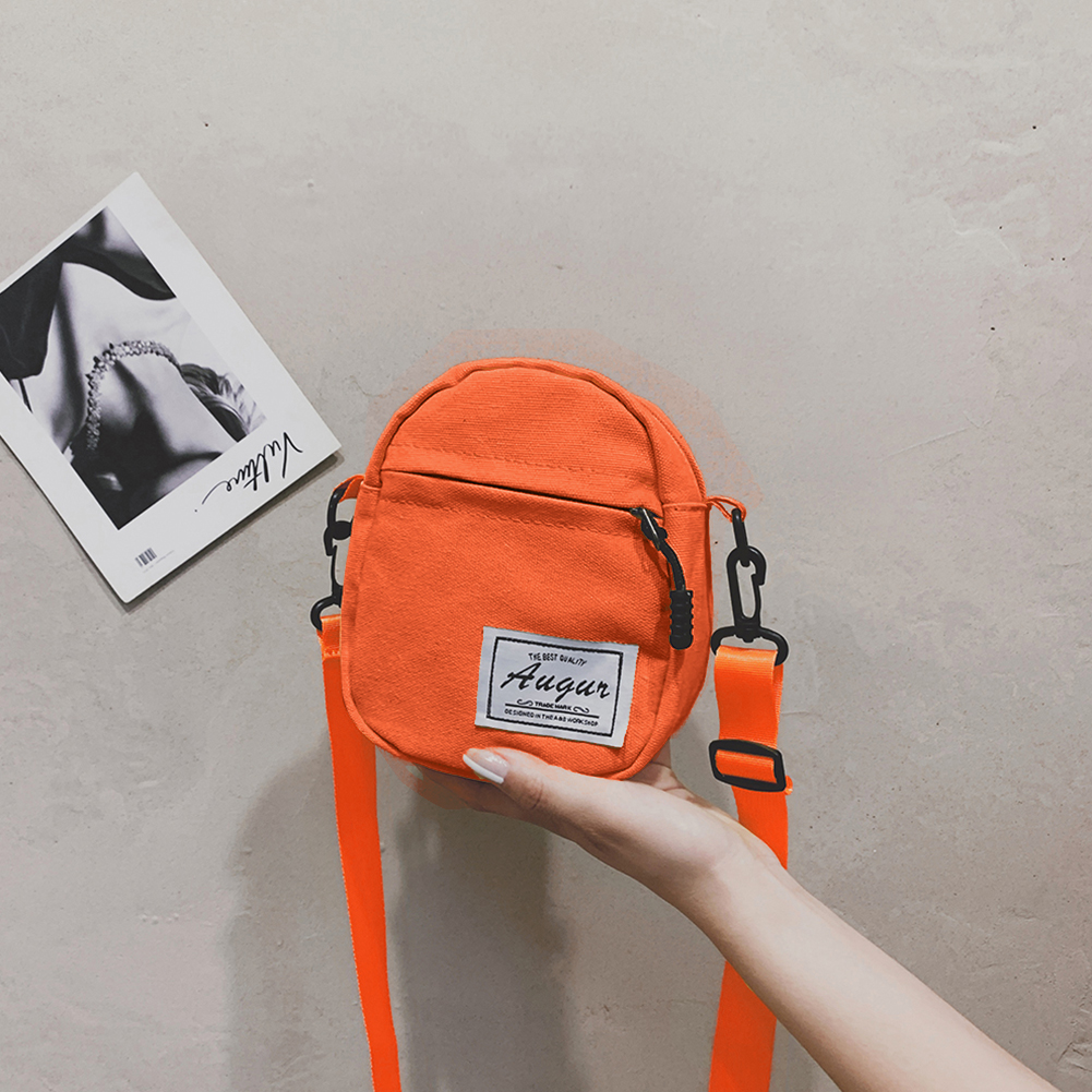 thumbnail image 5 of Bolso de mujer moda lona Patchwork bandolera Casual Mini bolsos naranja, 5 of 5