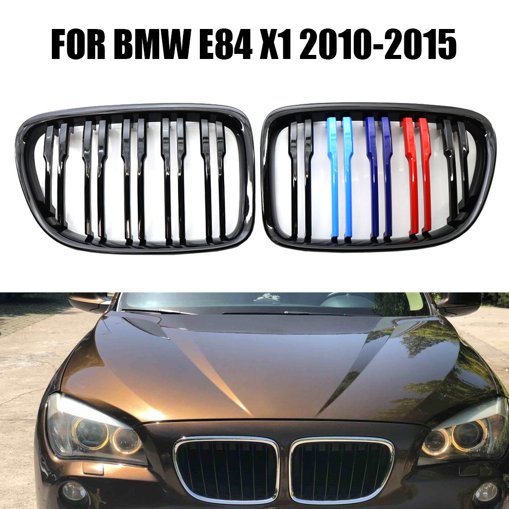thumbnail image 4 of Parrilla Doble Lamas FLhrweasw Negra Brillo para BMW E84 X1 2010-2015 1 Par Color M, 4 of 9