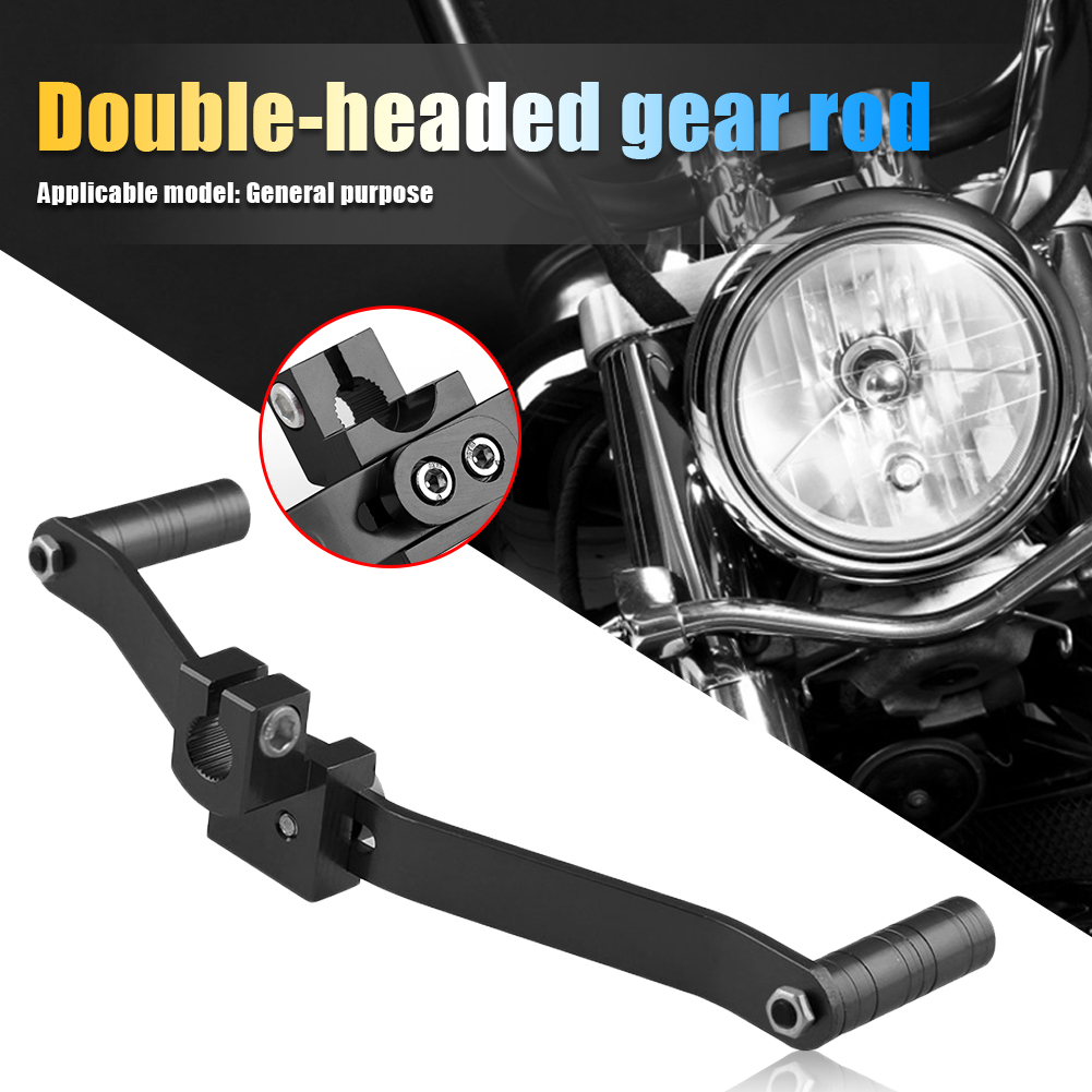 thumbnail image 4 of Palanca de cambio de doble cabezal palanca de cambios de doble Pedal de aluminio para adaptación de motocicleta, 4 of 8