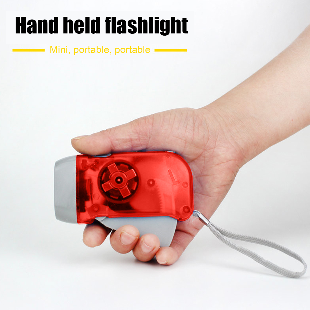 thumbnail image 3 of Lámpara de antorcha de manivela portátil para acampar luz LED linterna de dínamo de presión manual, 3 of 7