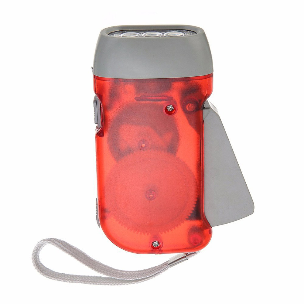thumbnail image 5 of Lámpara de antorcha de manivela portátil para acampar luz LED linterna de dínamo de presión manual, 5 of 7
