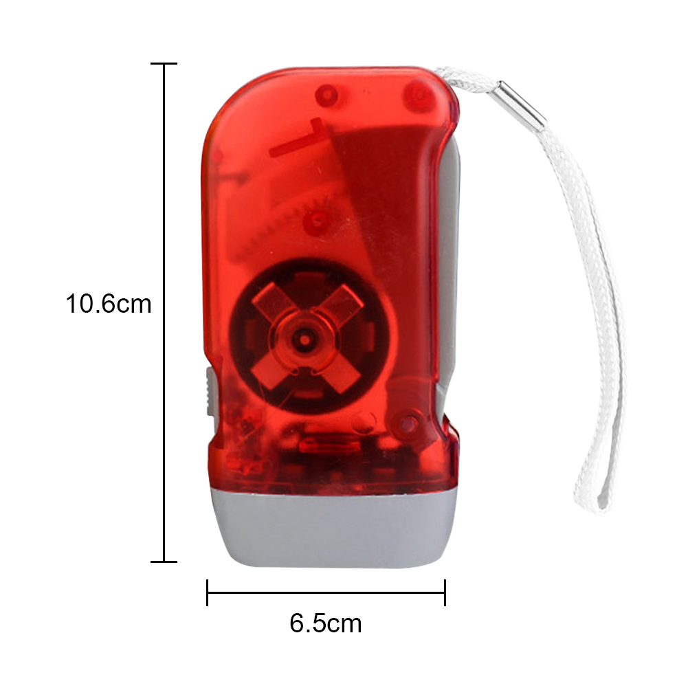 thumbnail image 2 of Lámpara de antorcha de manivela portátil para acampar luz LED linterna de dínamo de presión manual, 2 of 7