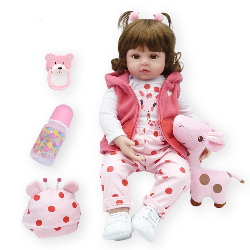 Simulación de silicona suave Reborn Doll Girl Playmate Toy Newborn Baby Kids Gifts