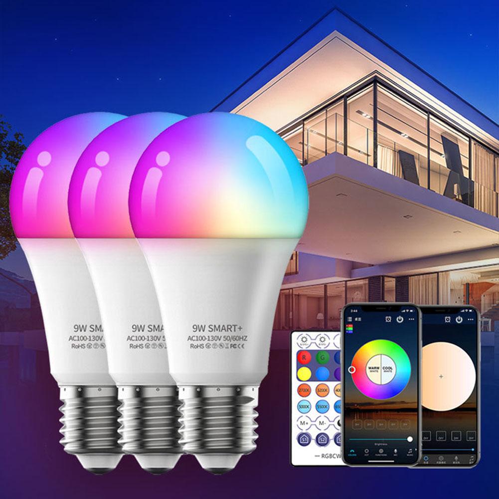 thumbnail image 3 of WiFi Bombilla LED Smart E27 Cabeza RGBCW Color Voz Lámpara Home Party Decor, 3 of 4
