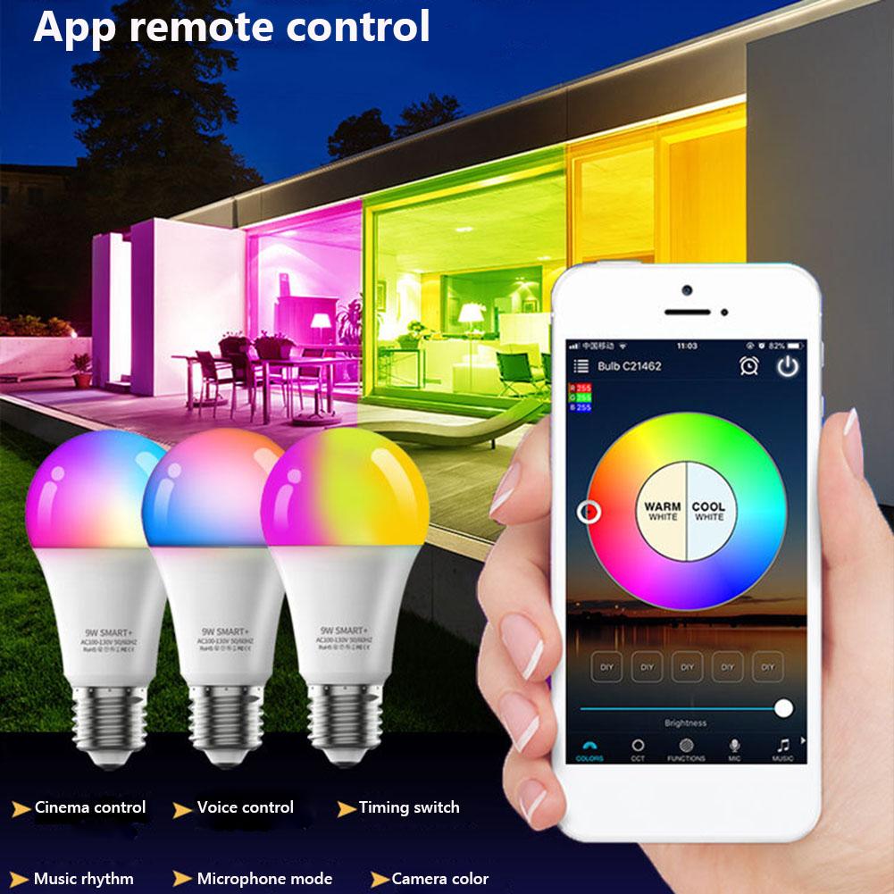 thumbnail image 4 of WiFi Bombilla LED Smart E27 Cabeza RGBCW Color Voz Lámpara Home Party Decor, 4 of 4