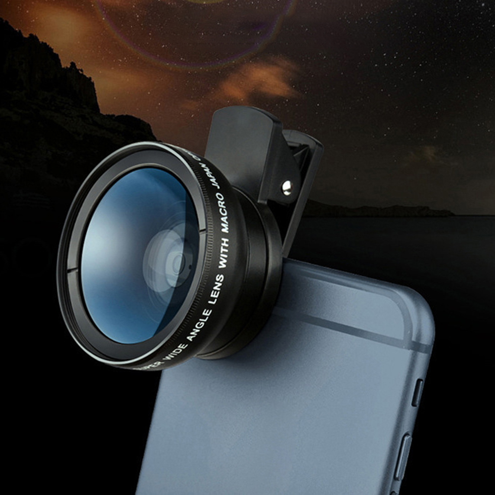 thumbnail image 4 of Profesional 0.45X 49UV Súper Gran Angular + Lente Macro HD 2 en 1 Lente Universal Clip 37mm Lente de teléfono móvil para iPhone Android, 4 of 5