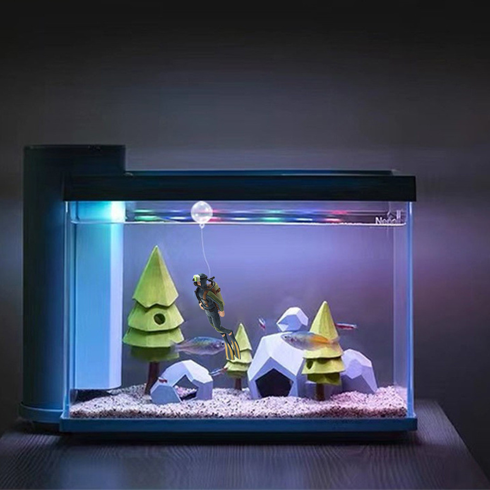thumbnail image 4 of Adorno para tanque de peces de buzo, modelo de buzo práctico, decoración subacuática ligera, 4 of 7