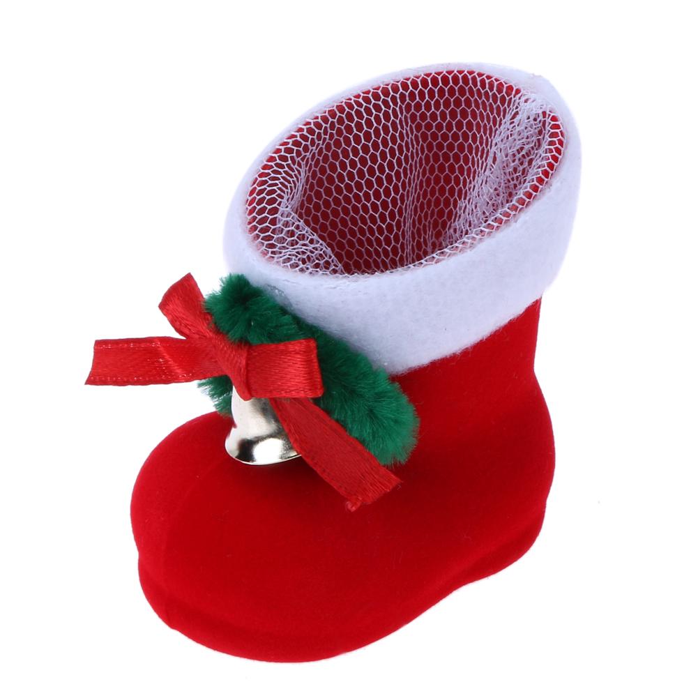 thumbnail image 2 of Botas de caramelo Decoración navideña Papá Noel Regalo de fiesta en casa Rojo, 2 of 2